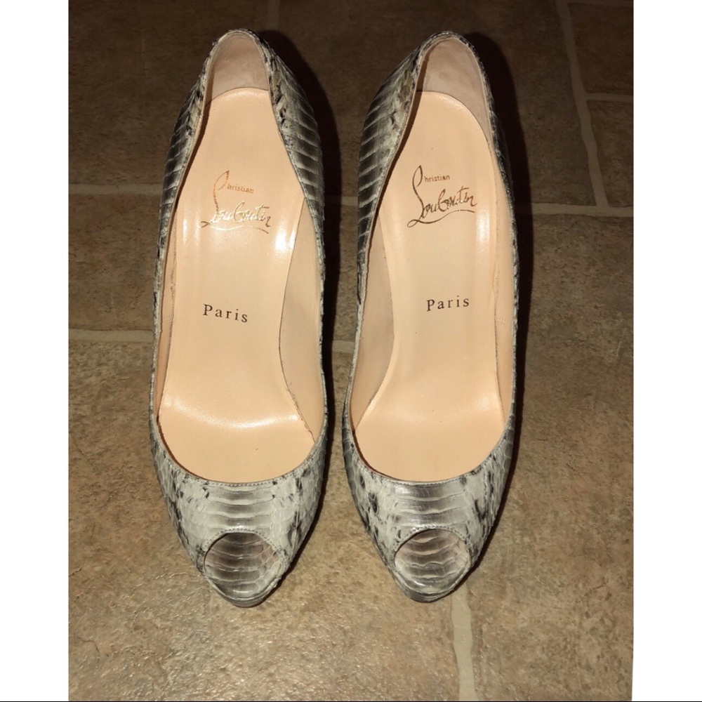 Christian Louboutin Python Lady Peep